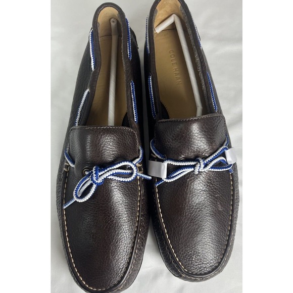 $190 Cole Haan Grant Canoe Dark Brown Pebble Leather Loafer Size 13 M NWOB main image 16